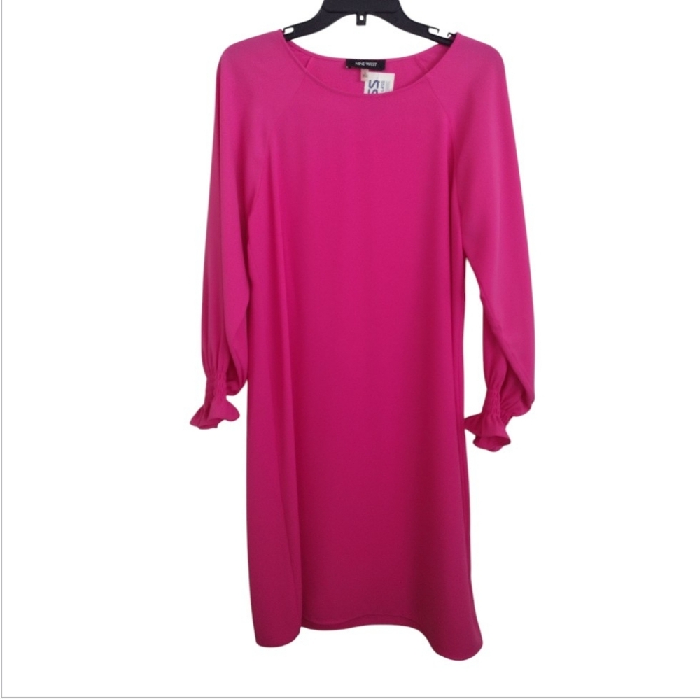 Nine West Elegant Bright Pink Dress Size Small